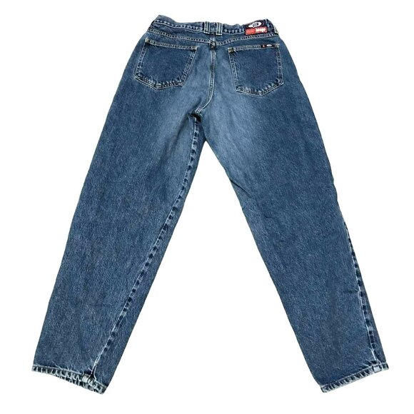 VTG BONGO MOM JEANS SZ 11 HIGH WAISTED TAPERED LEG Y2K BLUE DENIM COTTON WOMENS - Picture 1 of 4
